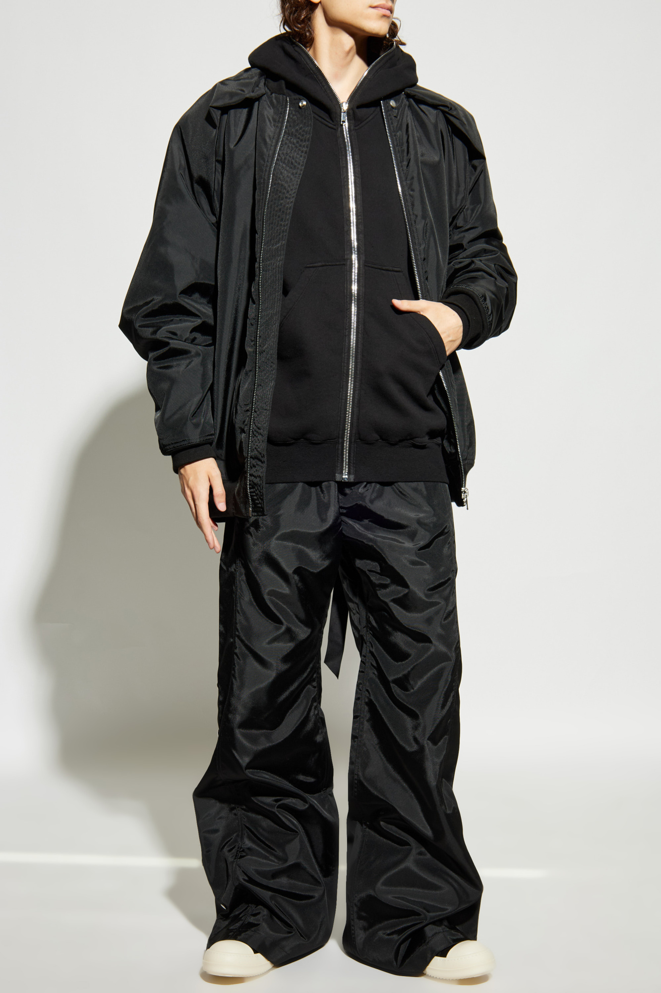 Black 'Convertible Jumbo' bomber jacket Rick Owens DRKSHDW